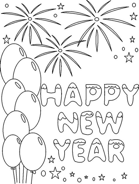Free Printable New Years Coloring Pages